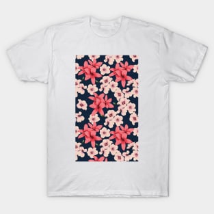 Colorful Abstract Beautiful Floral Pattern Artwork T-Shirt